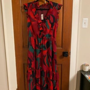 BR Flutter Midi Dress L